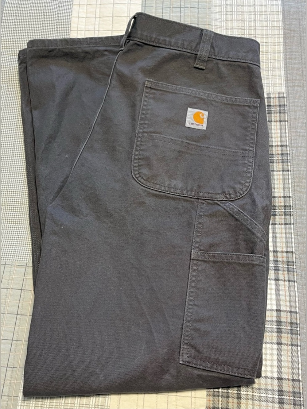 Carhartt Rugged Flex Relaxed Fit Canvas Work Pants Mens 36x32 Gray Duck utility
